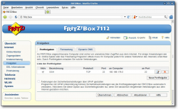 Portweiterleitung in der FRITZ!Box.