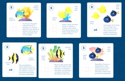 Open Ocean: Zielkarten mit Informationen zu den Fischen (Tabletopia)