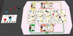 Clans of Caledonia: Industria – Zug-Tableau (mit Prototyp-Grafik).