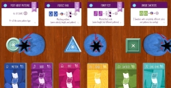 Knitting Circle – Auslage der vier Ziele (Tabletopia)