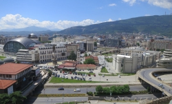 Blick auf Skopje von der Festung aus.