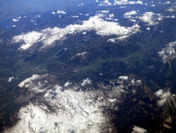 Rückflug über die Alpen.