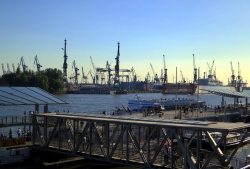 Der Hafen Hamburgs.