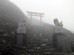 Endlich oben – trotz Nebel.