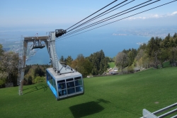 Die Pfänderbahn vor dem Bodensee 