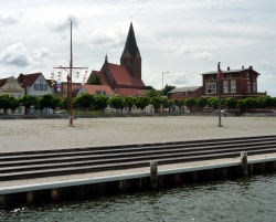 Blick auf die Sankt-Marien-Kirche in Barth.