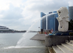 Das Wahrzeichen Singapurs – der Merlion.