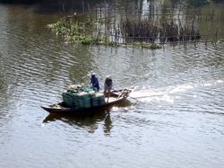 Transport auf dem Wasserweg.