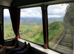 Der Ausblick aus dem Panoramafenster ist super.