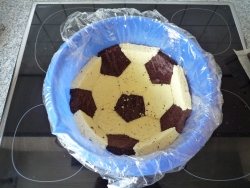 Fußballkuchen in der Schüssel
